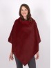 Soft Faux Fur Poncho W/ Tile Pattern 